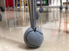 Medium (Racquetball Size) Furniture Balls - Grey - 20 Count